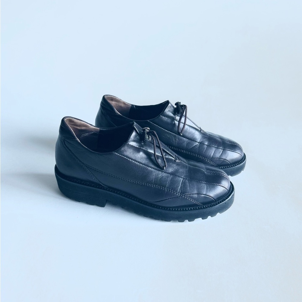 Paul Green Dark Brown Genuine Leather Rubber Outsole Loafers size UK 3, US 5